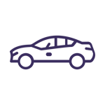 Monolinear Dark Purple Car Icon