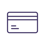 Monolinear Dark Purple Credit Card Icon