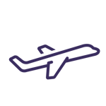 Monolinear Dark Purple Travel Icon